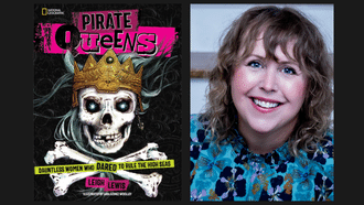 Author Leigh Lewis and Pirate Queens Book Cover