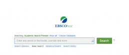 Screenshot of EBSCOhost