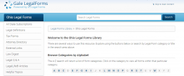 Screenshot of Gale Legal Forms