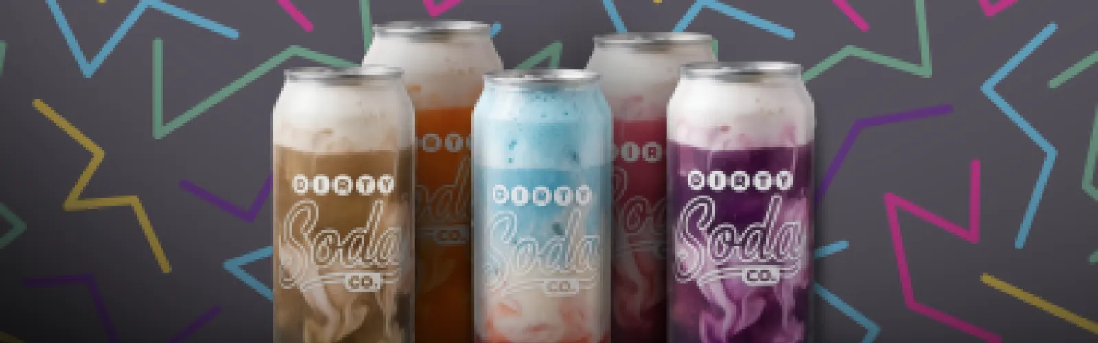 Five varieties of Sippin' Dirty Sodas