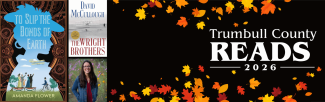 Trumbull county reads with book covers and author photo