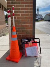 Traffic cone with pvc pipe
